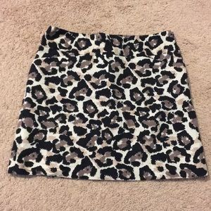Loft animal print skirt sz 4